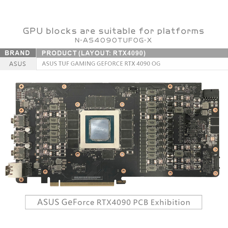 Bykski GPU Block Use for ASUS  - đánh giá và giá Rtx 4090 Water Block
